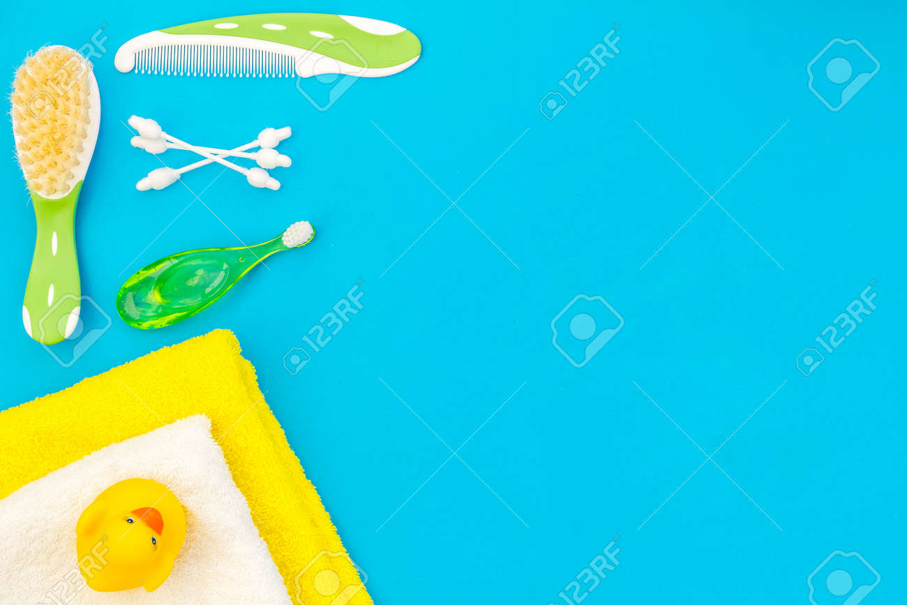 Childrens Personal Care Kit Bath Accessories With Teeth Brush Stock Photo Picture And Royalty Free Image Image 111493787