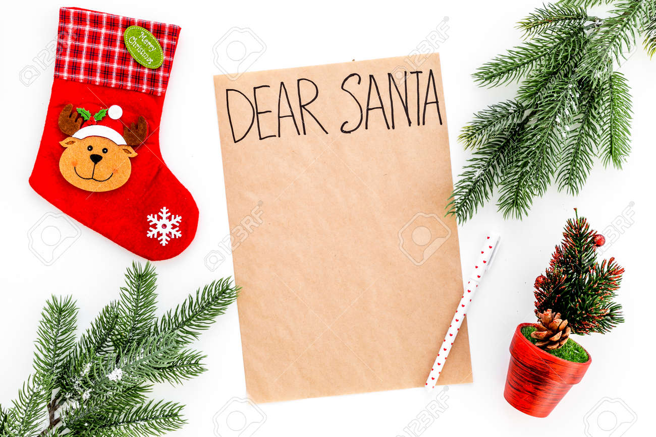 blank christmas letter to santa with christmas theme decorations blank christmas