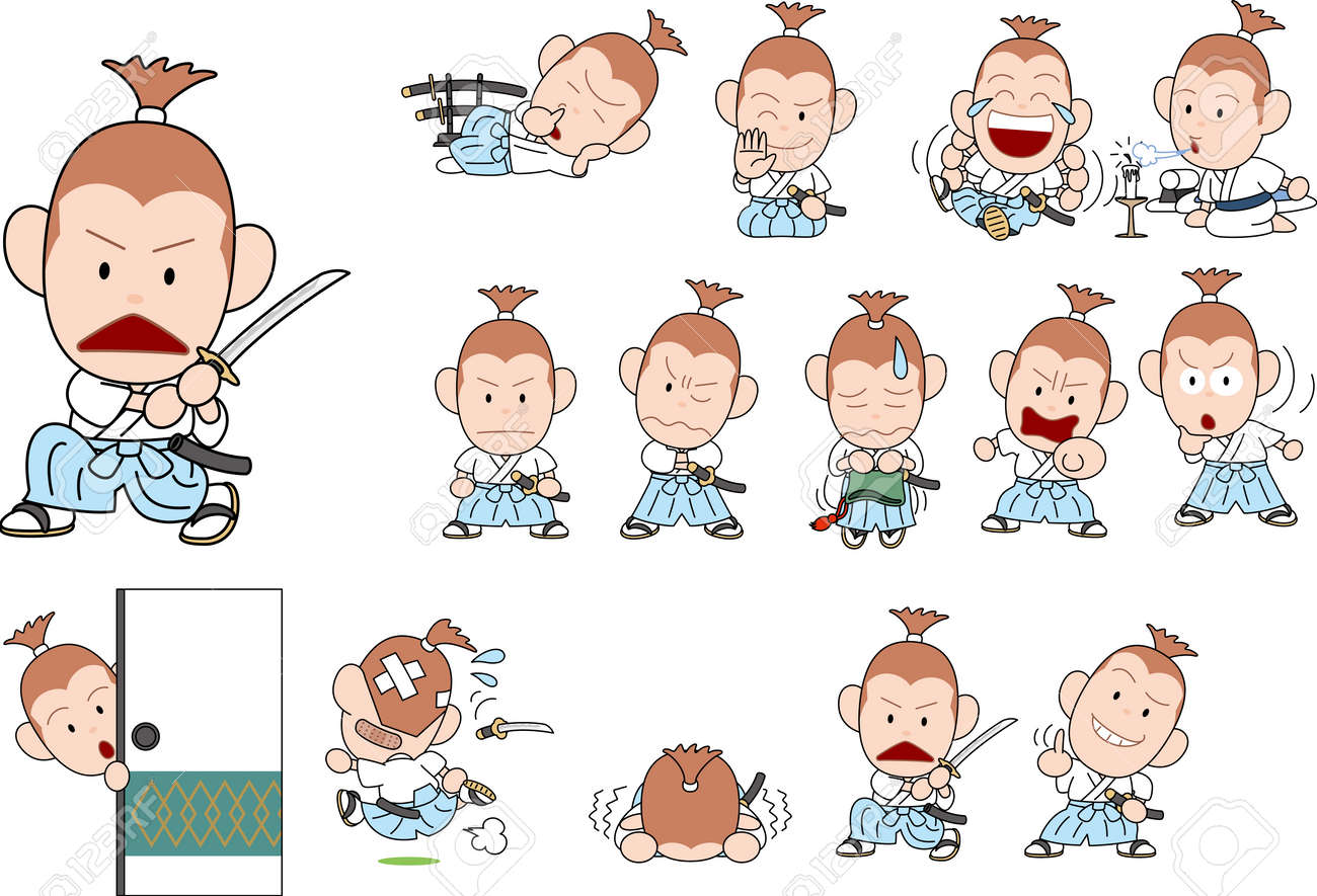Illustration Of Cute Samurai Royalty Free Cliparts Vectors And Stock Illustration Image