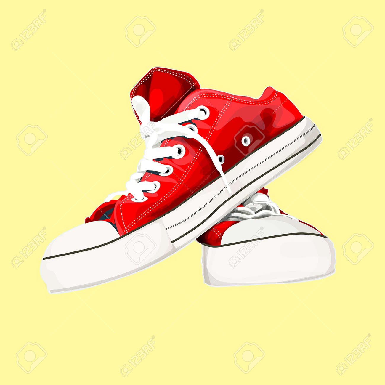 手描画ベクトル モダンな赤のスポーツの靴 イラストのイラスト素材 ベクタ Image 手描画ベクトル モダンな赤のスポーツの靴 イラストのイラスト素材 ベクタ Image