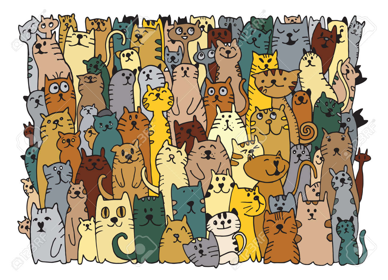 手書き落書き犬グループ フラット デザインのベクトル図です のイラスト素材 ベクタ Image 手書き落書き犬グループ フラット デザインのベクトル図です のイラスト素材 ベクタ Image