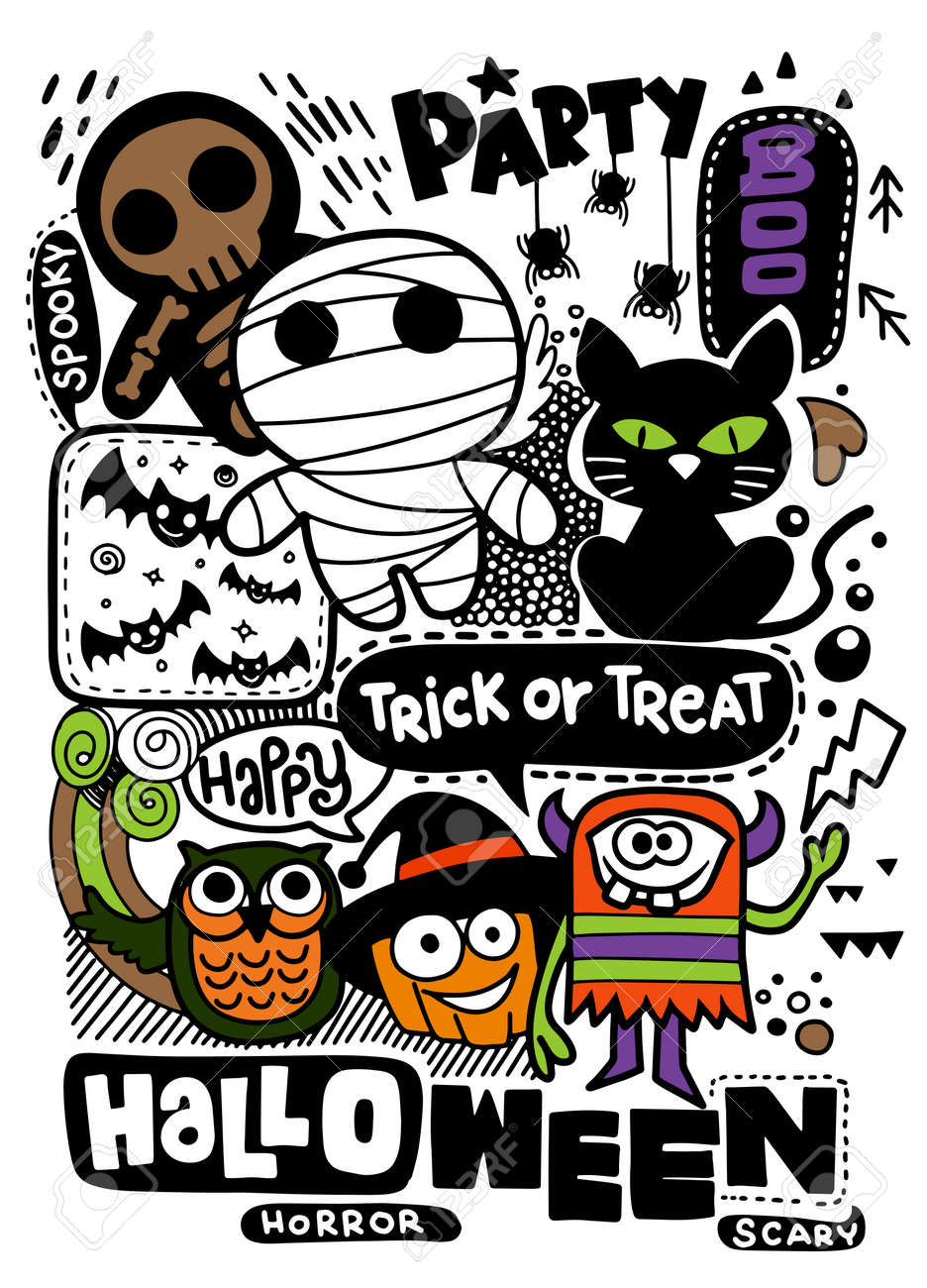 halloween party invitation card cute pumpkin ghosts kids and halloween party invitations