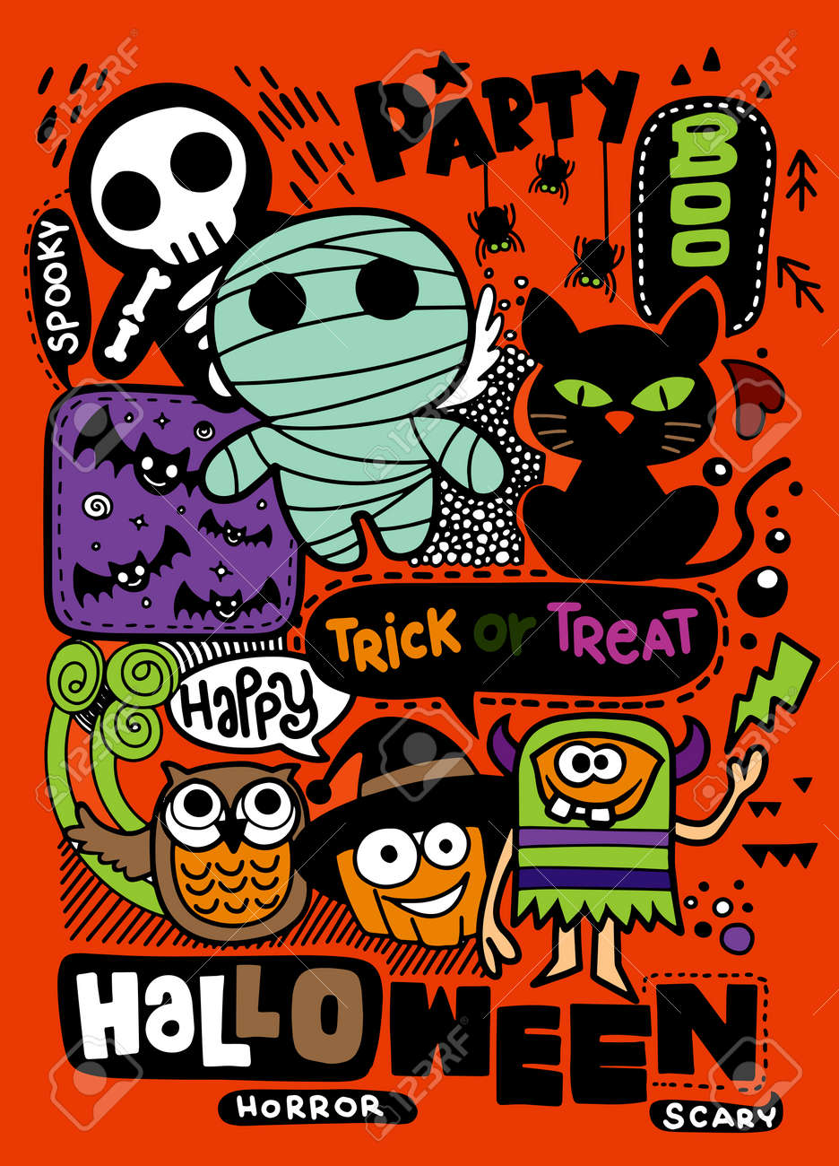 halloween party invitation card cute pumpkin ghosts kids and halloween party invitations