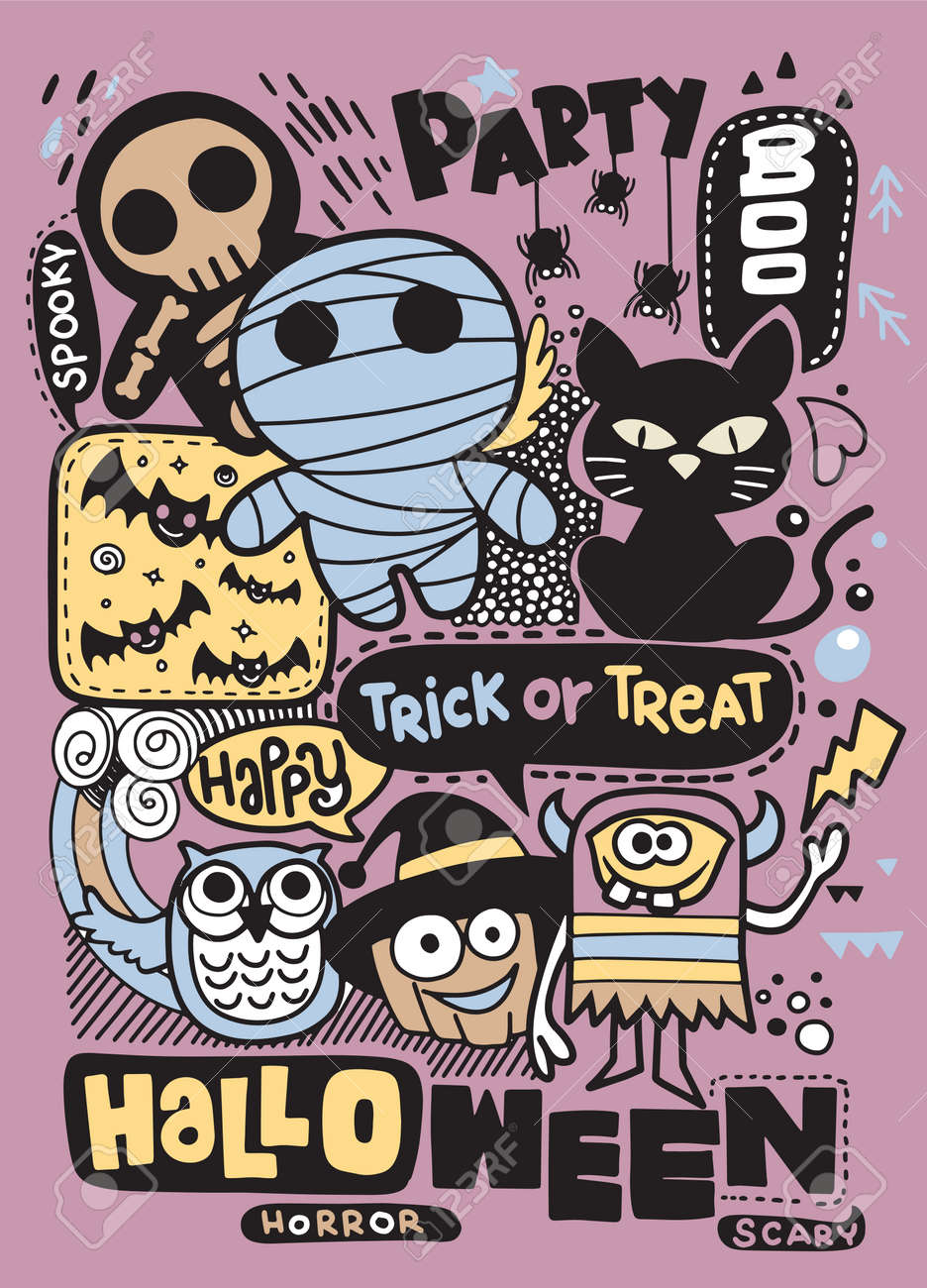 halloween party invitation card cute pumpkin ghosts kids and halloween party invitations