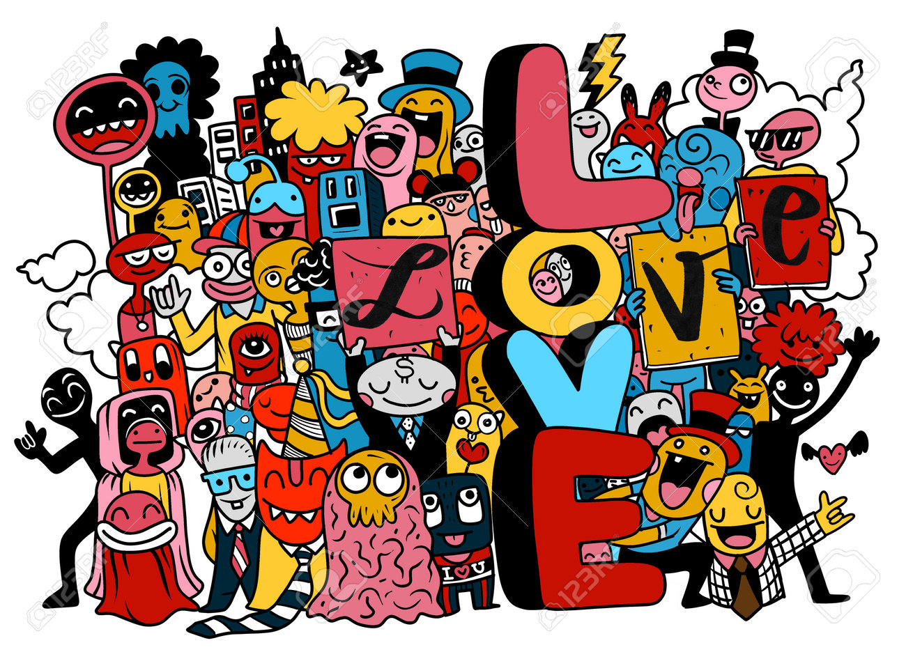 Free Vector Hand drawn kawaii coloring book illustration