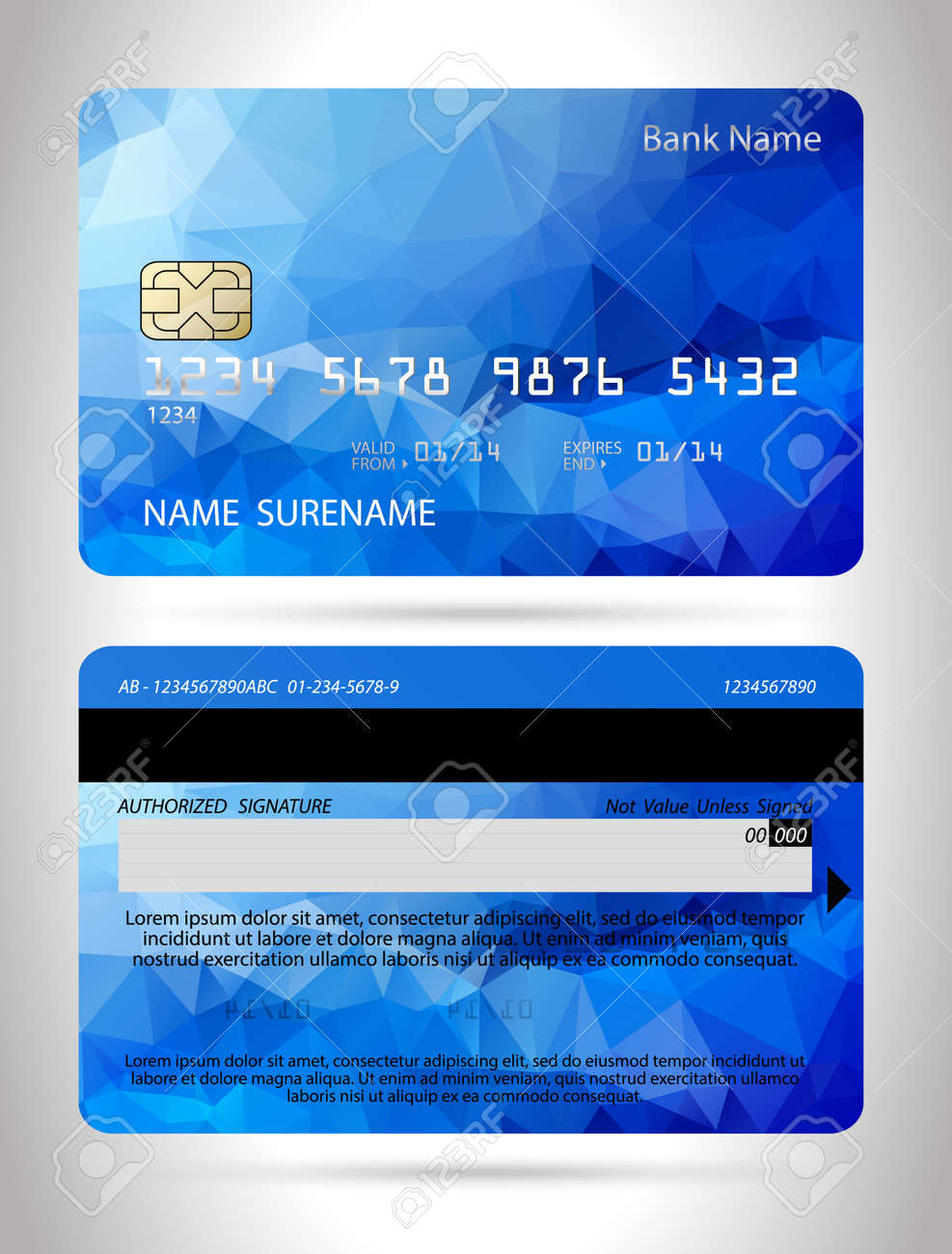 credit card design template