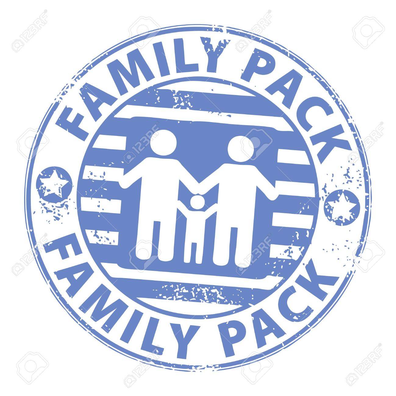stamp with the text family pack inside royalty free cliparts