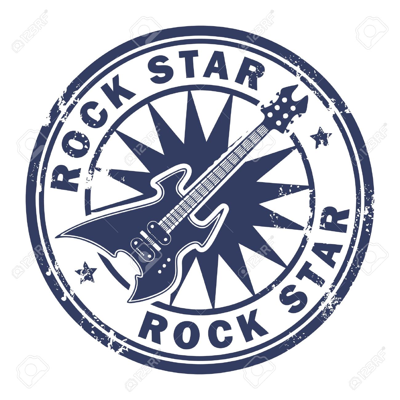 Grunge rubber stamp with the guitar and the words Rock Star written inside the stamp - 14169884 Grunge rubber stamp with the guitar and the words Rock Star written inside the stamp - 14169884