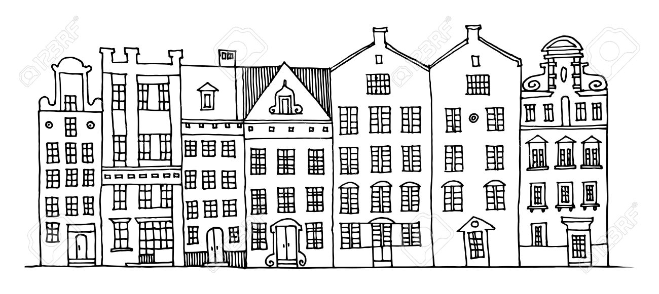 Cartoon Hand Drawing Houses Royalty Free Cliparts Vectors And Stock Illustration Image 17590380