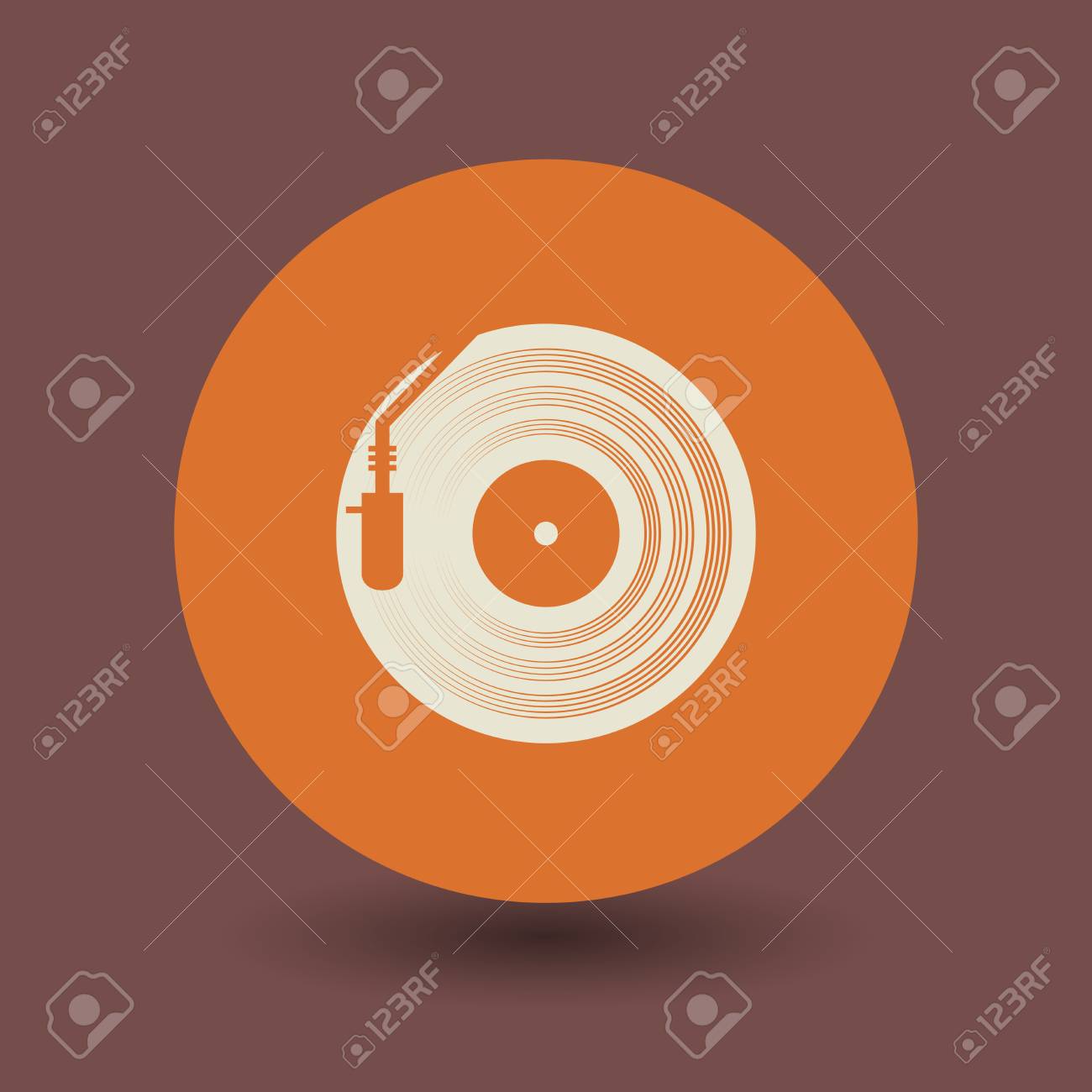 turntable icon or sign vector illustration royalty free cliparts