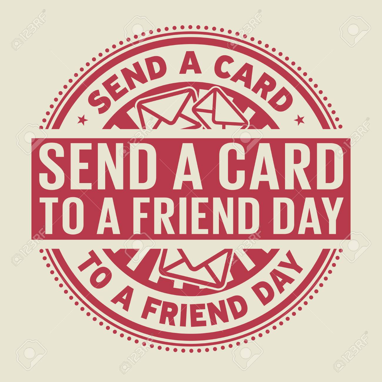 Send A Card To A Friend Day Rubber Stamp Vector Illustration Royalty Free Cliparts Vectors And Stock Illustration Image 94586583