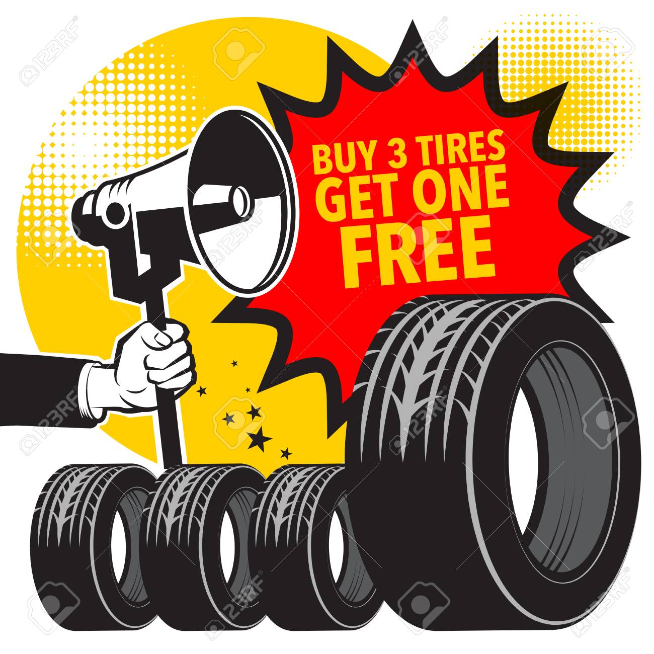Buy 3 Get 1 Free Tires >> Tire Service Or Garage Poster With Text Buy 3 Get 1 Free New Buy 3 Get 1 Free Tires >> Tire Service Or Garage Poster With Text Buy 3 Get 1 Free New