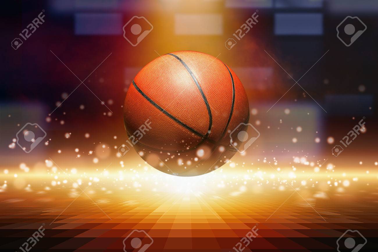 sports background basketball bright spotlight from above stock background basketball
