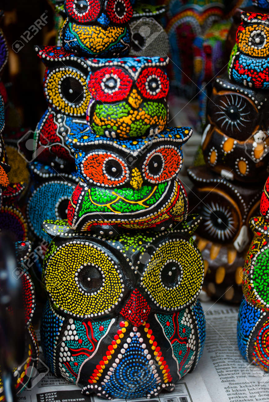 インドネシア・バリ島で現地購入したハンドメイドの置物2点セット バリネコS(ファミリー)(親2子2) アジアン雑貨 バリ 猫 置物 グッズ