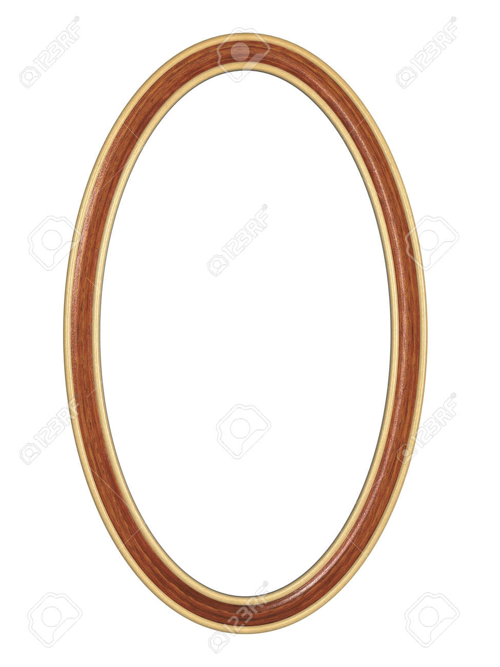 木製の楕円形の枠のイラスト の写真素材 画像素材 Image