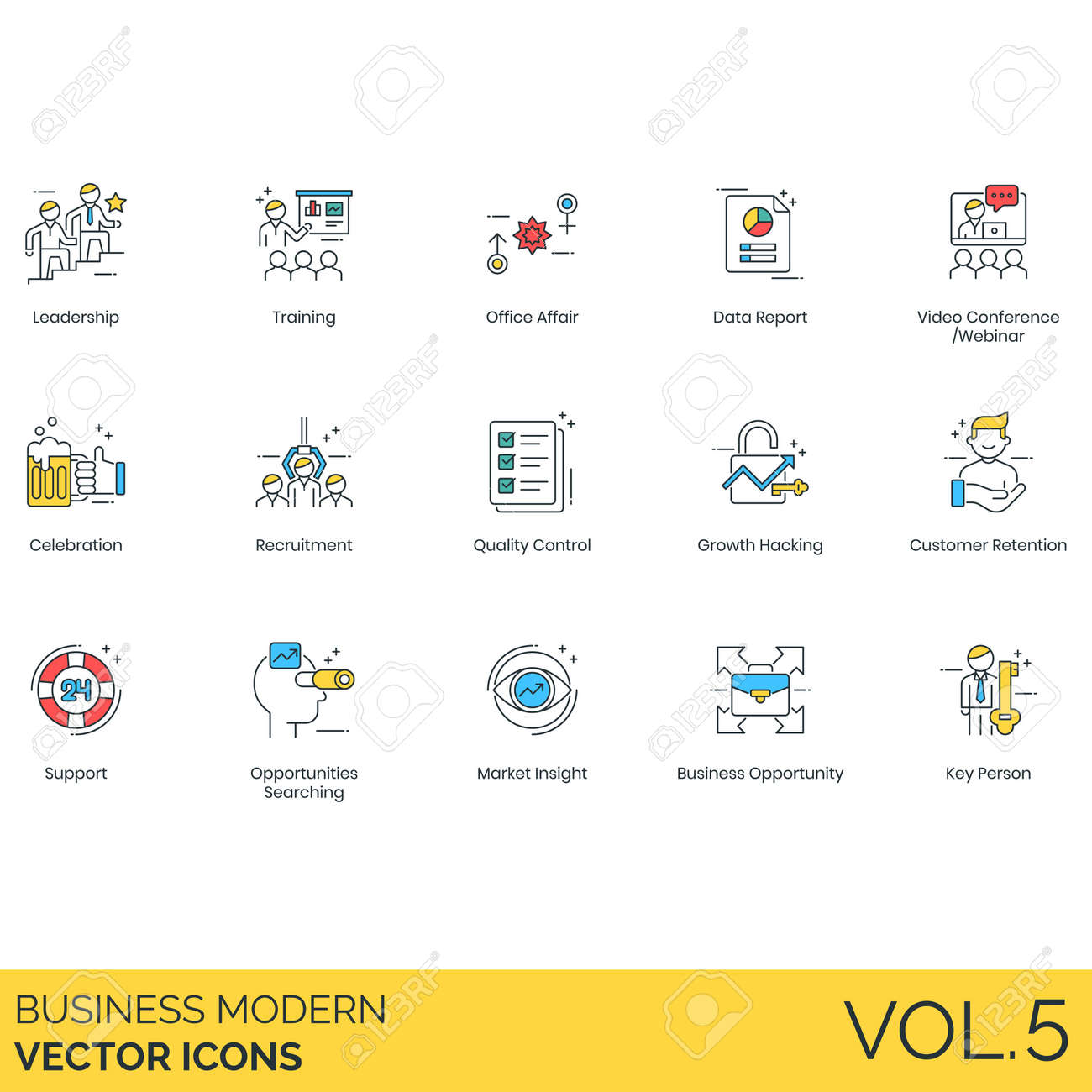 리더십 교육 사무실 업무 데이터 보고서 화상 회의 웹 세미나 축하 채용 품질 관리 성장 해킹 고객 유지 지원 기회 검색 시장 통찰력  핵심 인물을 포함한 비즈니스 아이콘 로열티 무료 사진, 그림,