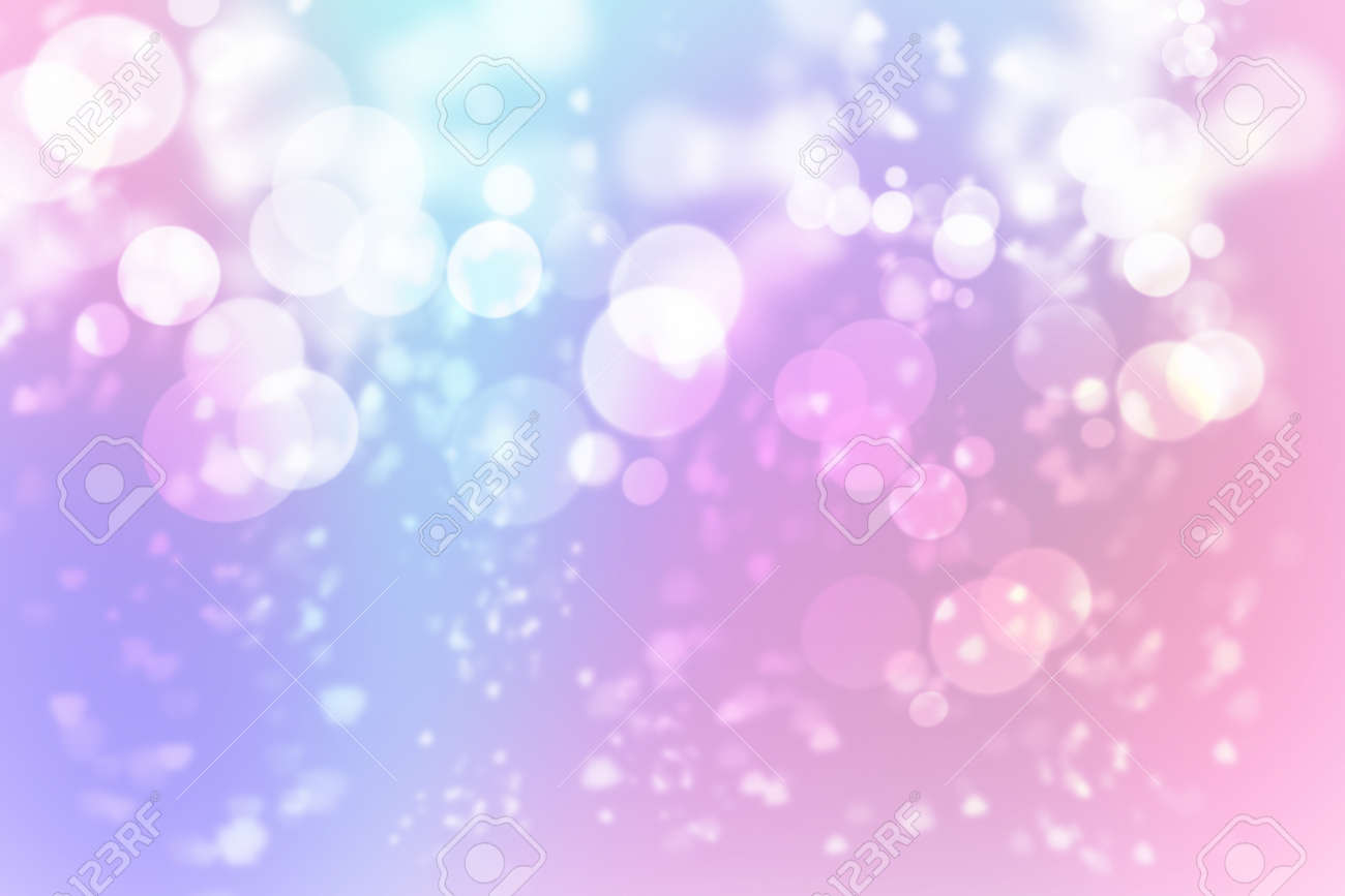 美しいパステル ピンク黄色赤オレンジ緑白抽象的な背景の青美しいキラキラ輝くボケ味を持つデザイン の写真素材 画像素材 Image