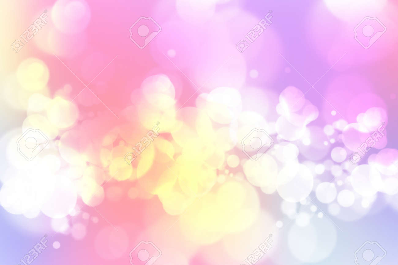 Beautiful Pastel Pink Yellow Red Orange Green Blue White Abstract