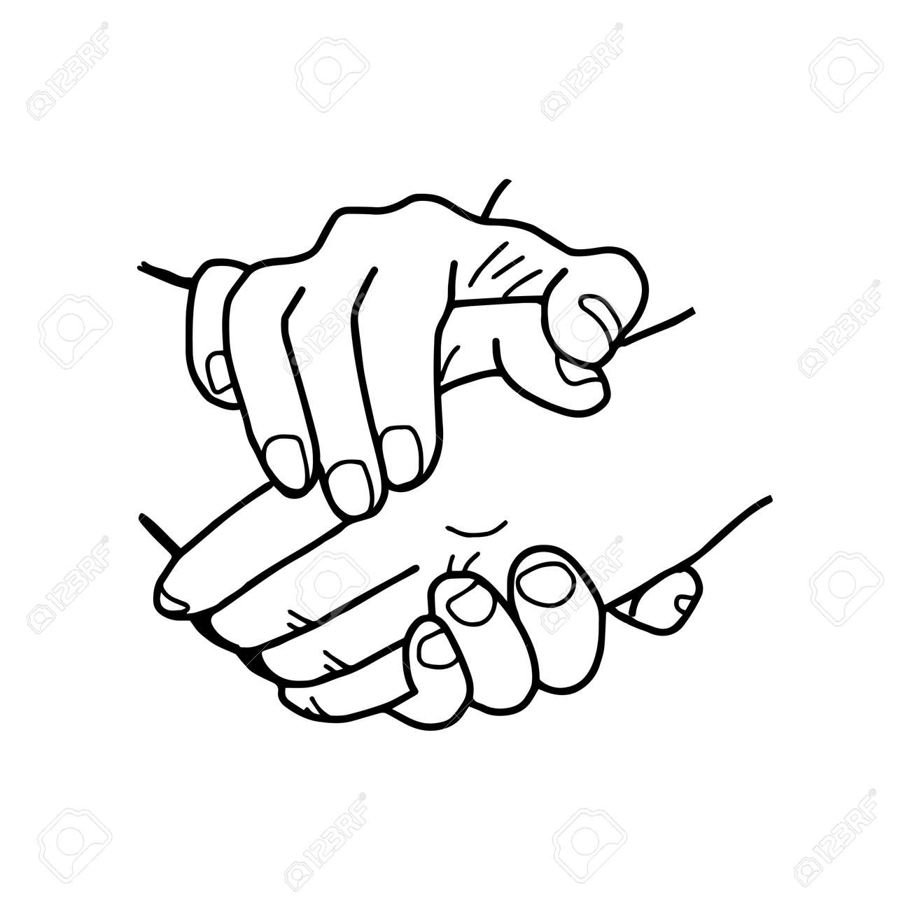 Partneship. hand drawn handshake vector illustration - 69022140 Partneship. hand drawn handshake vector illustration - 69022140