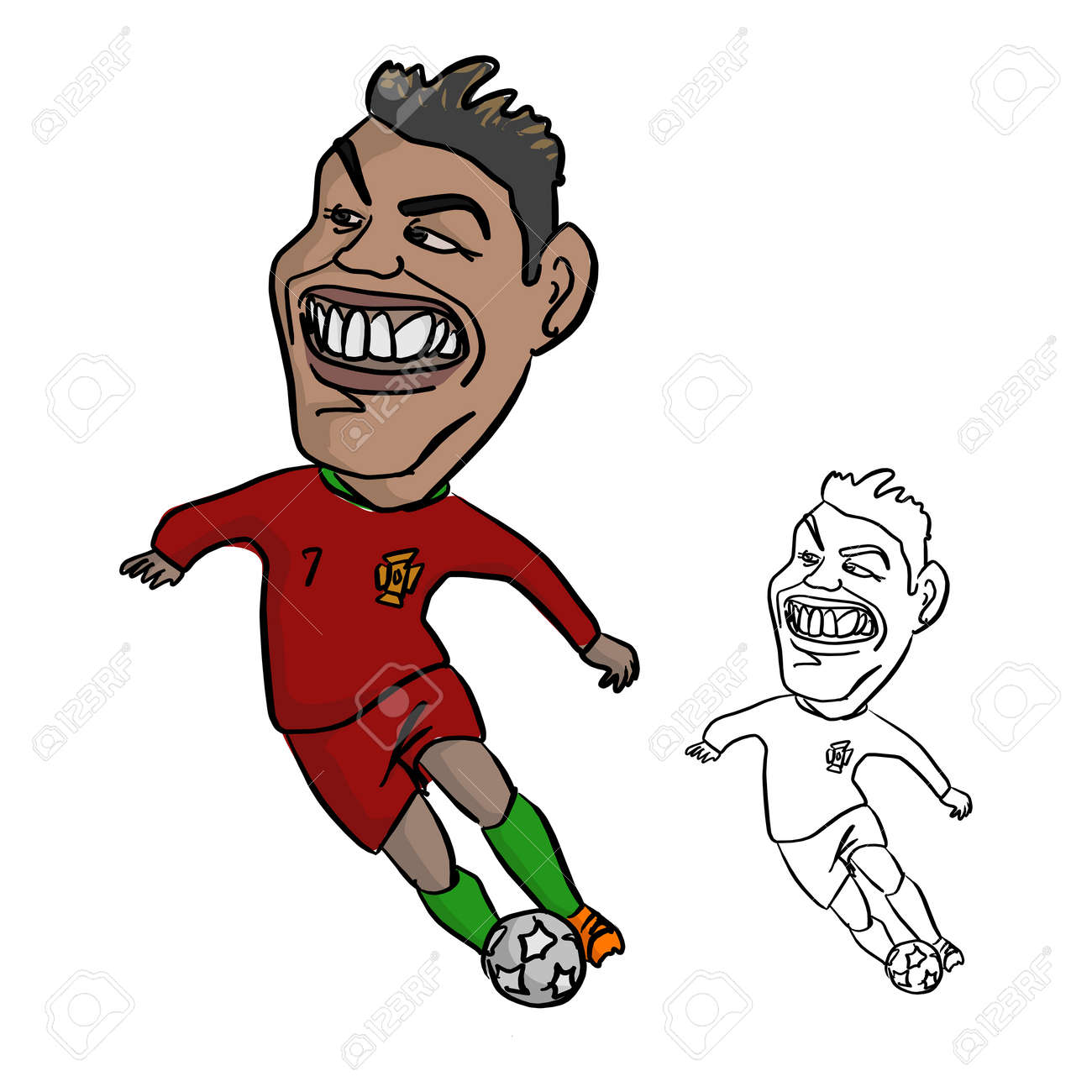 chiang rai thailand may 19 big head cr7 cristiano ronaldo