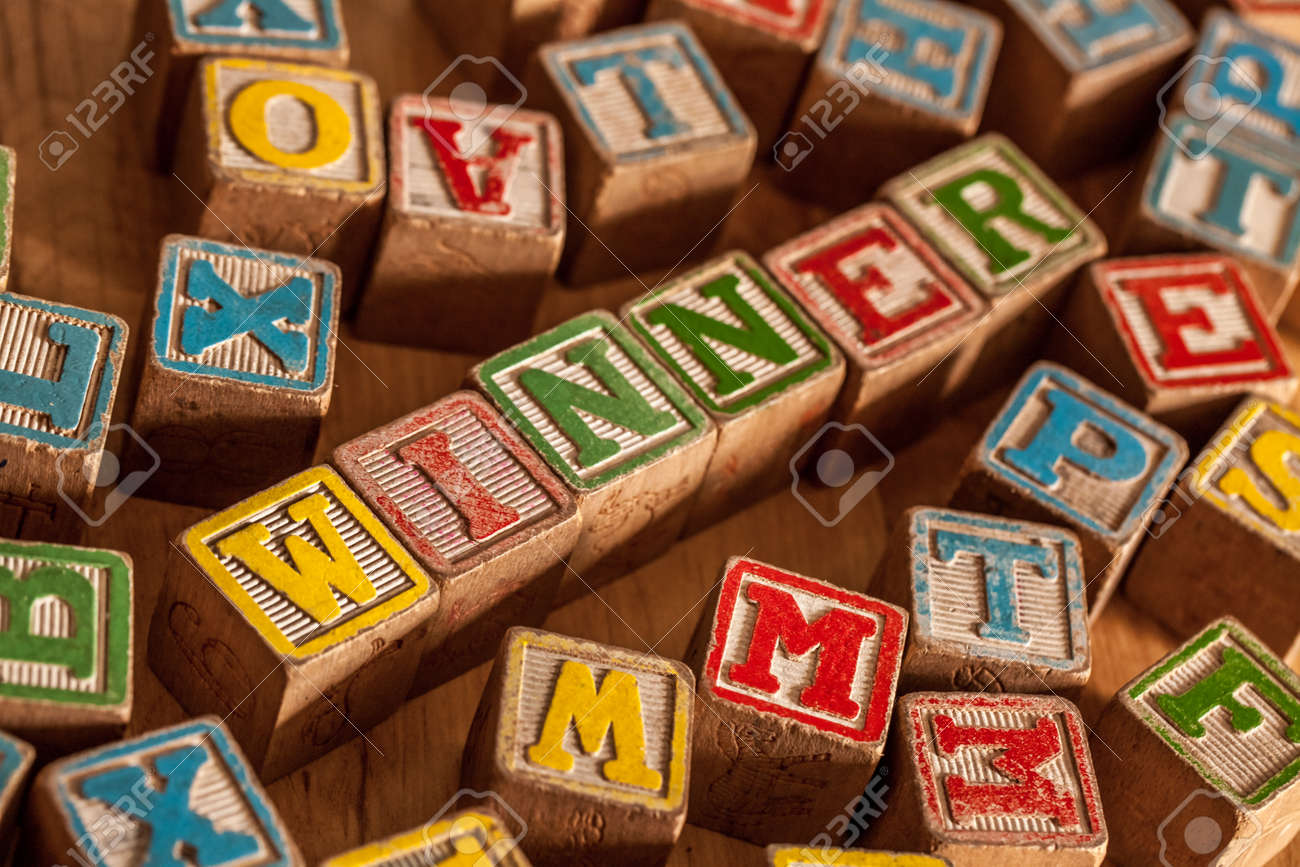 vintage wooden blocks