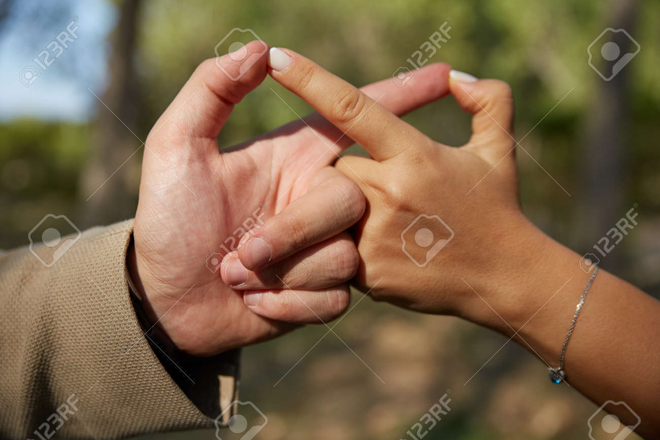 Human Finger With Love Forever Symbol Stock Photo Picture And