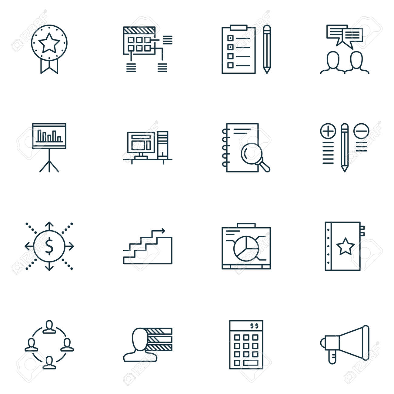 プロジェクトの品質管理 計画 管理アイコン チーム会議など プレミアム品質 Eps10 ベクトル イラスト携帯アプリは Ui 設計のため のイラスト素材 ベクタ Image