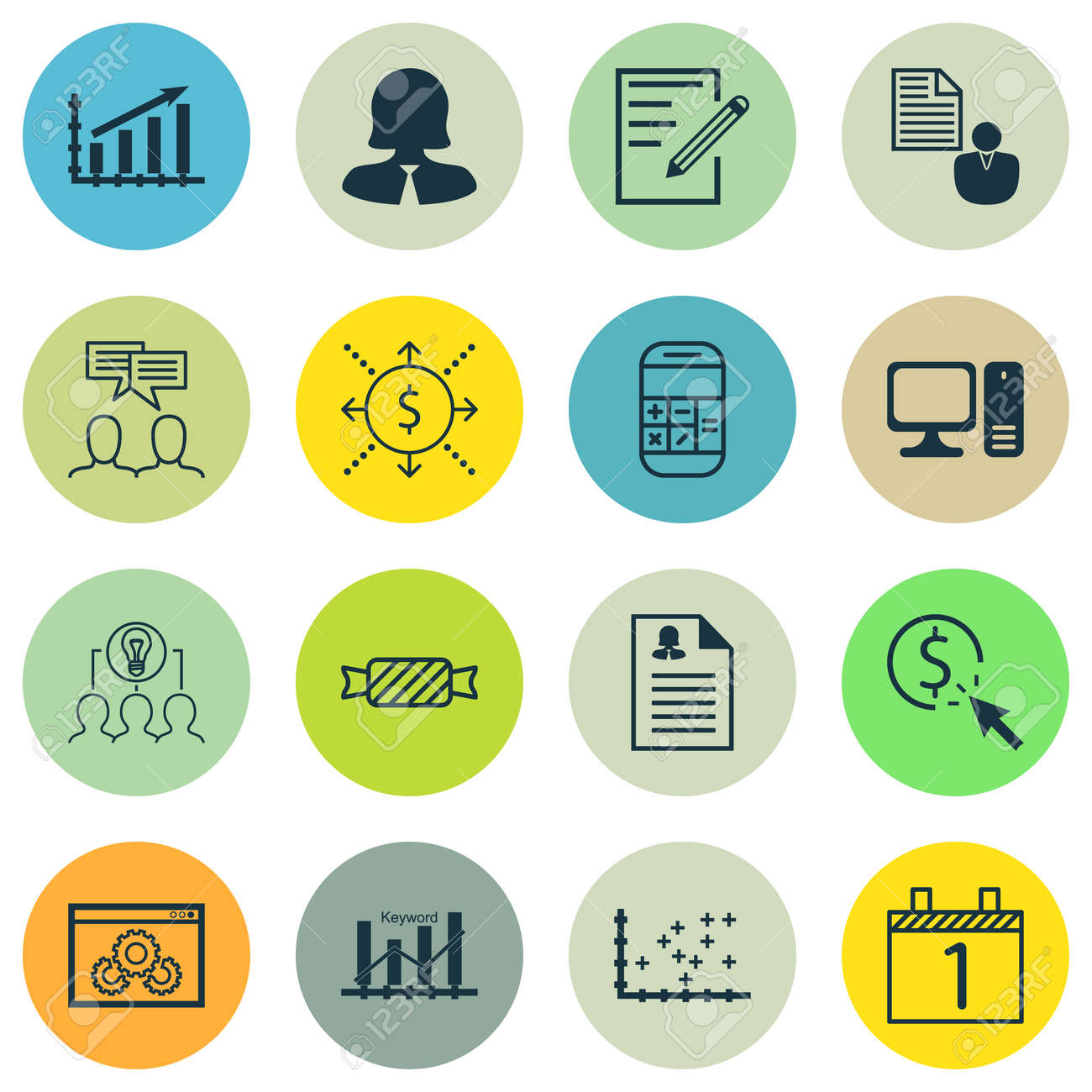 set of 16 universal editable icons can be used for web mobile