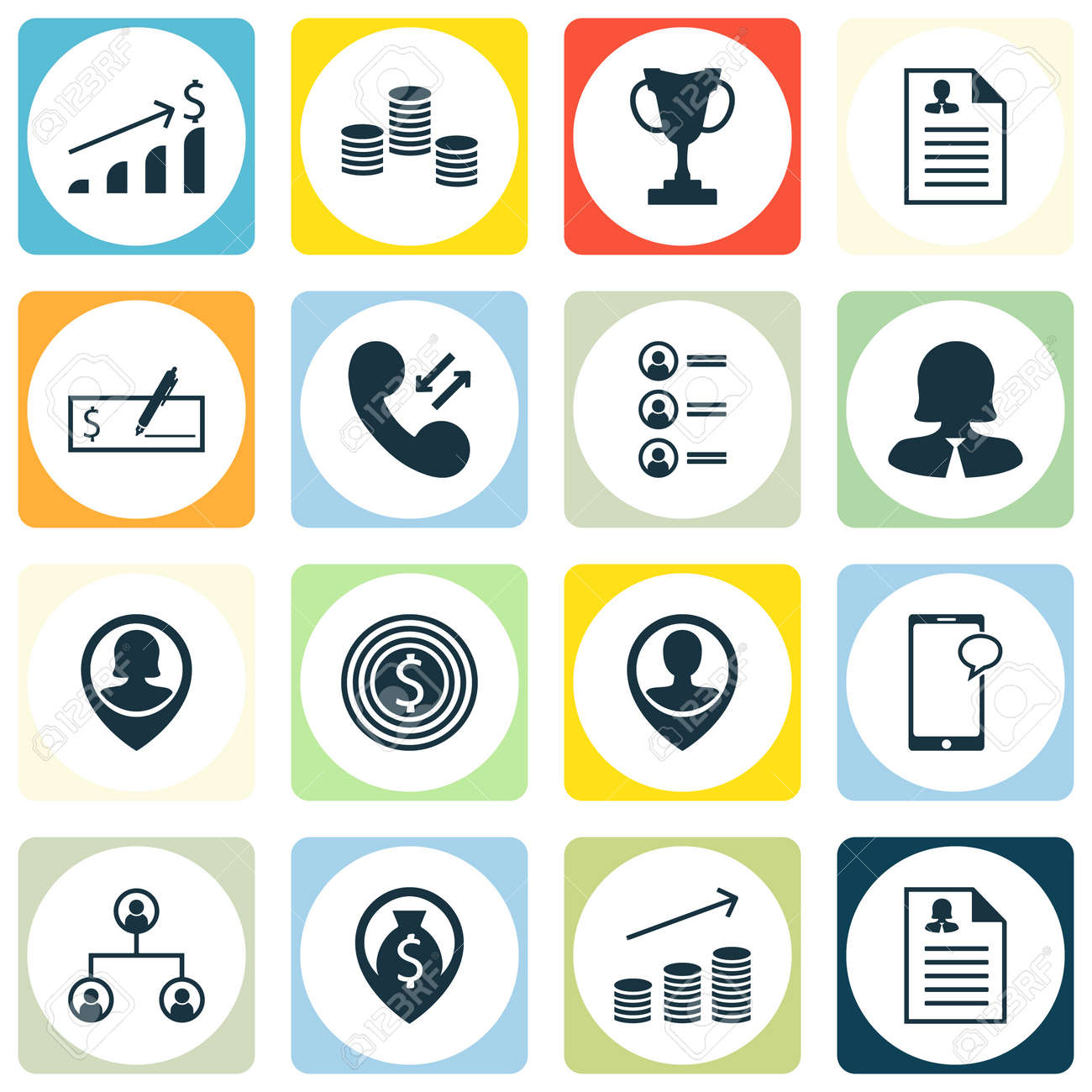 銀行振込 履歴書 成功投資のトピック上の Hr アイコンのセットです 編集可能なベクター イラストです カップ 女性 お金より多くのベクトルのアイコンが含まれています のイラスト素材 ベクタ Image