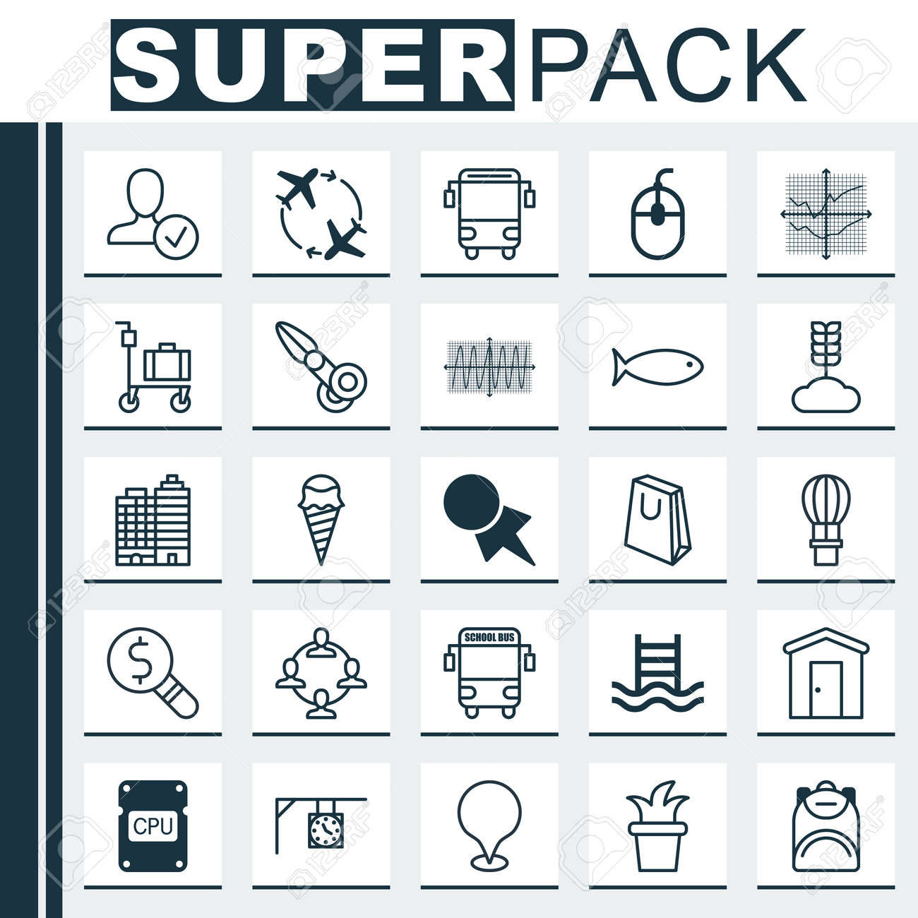 set of 25 universal editable icons can be used for web mobile