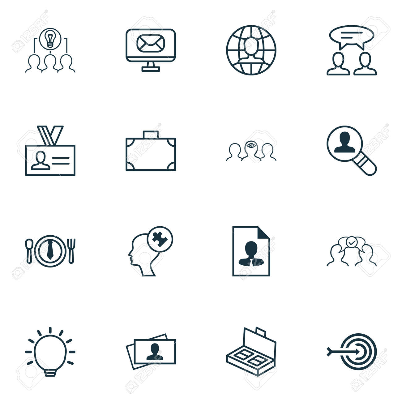 satz von 16 business management symbole schliet dialog globale arbeit lebenslauf - Lebenslauf Arbeit satz von 16 business management symbole schliet dialog globale arbeit lebenslauf - Lebenslauf Arbeit