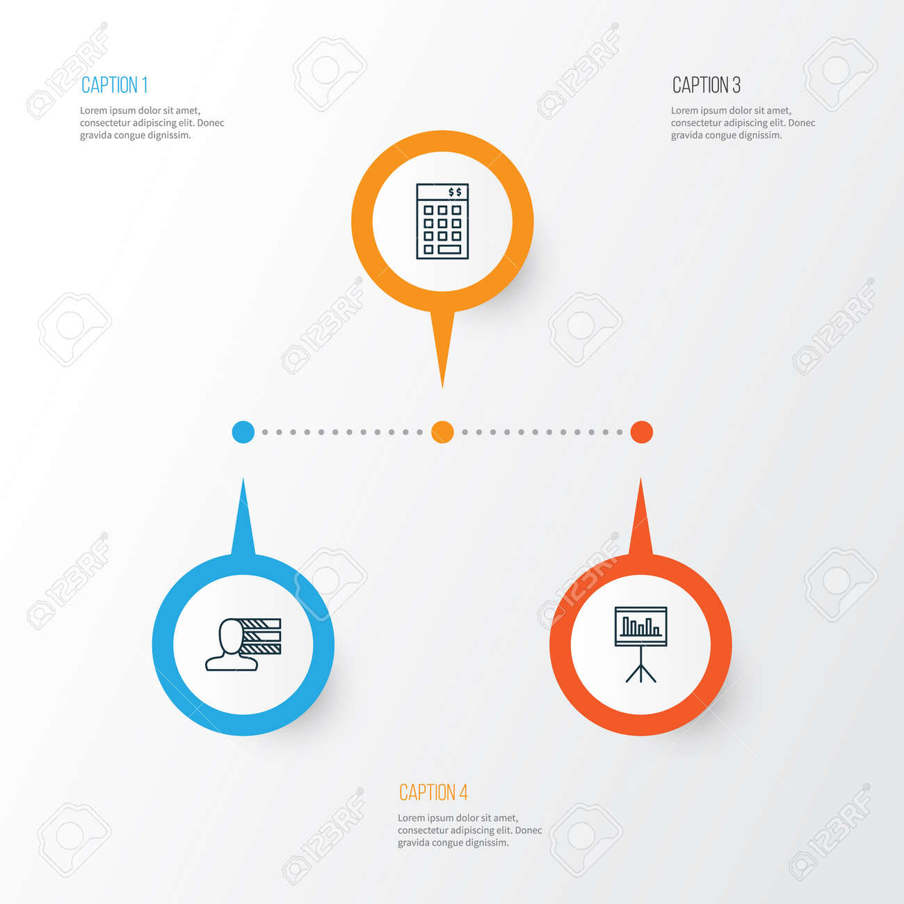 project icons set collection of presentation investment personal investment presentation