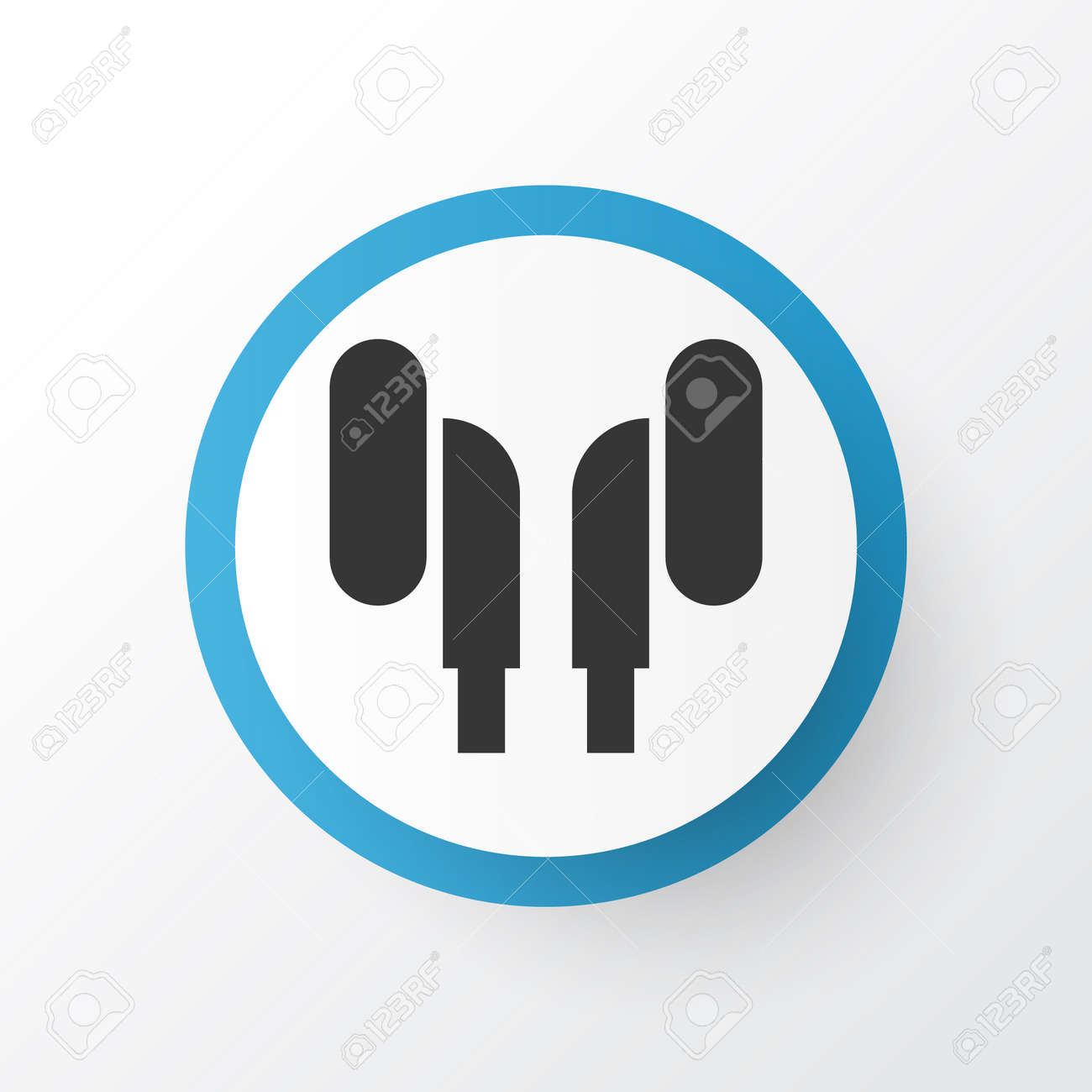 プレミアム品質は トレンディなスタイルの耳あて要素を分離しました ヘッドセット アイコンのシンボル のイラスト素材 ベクタ Image