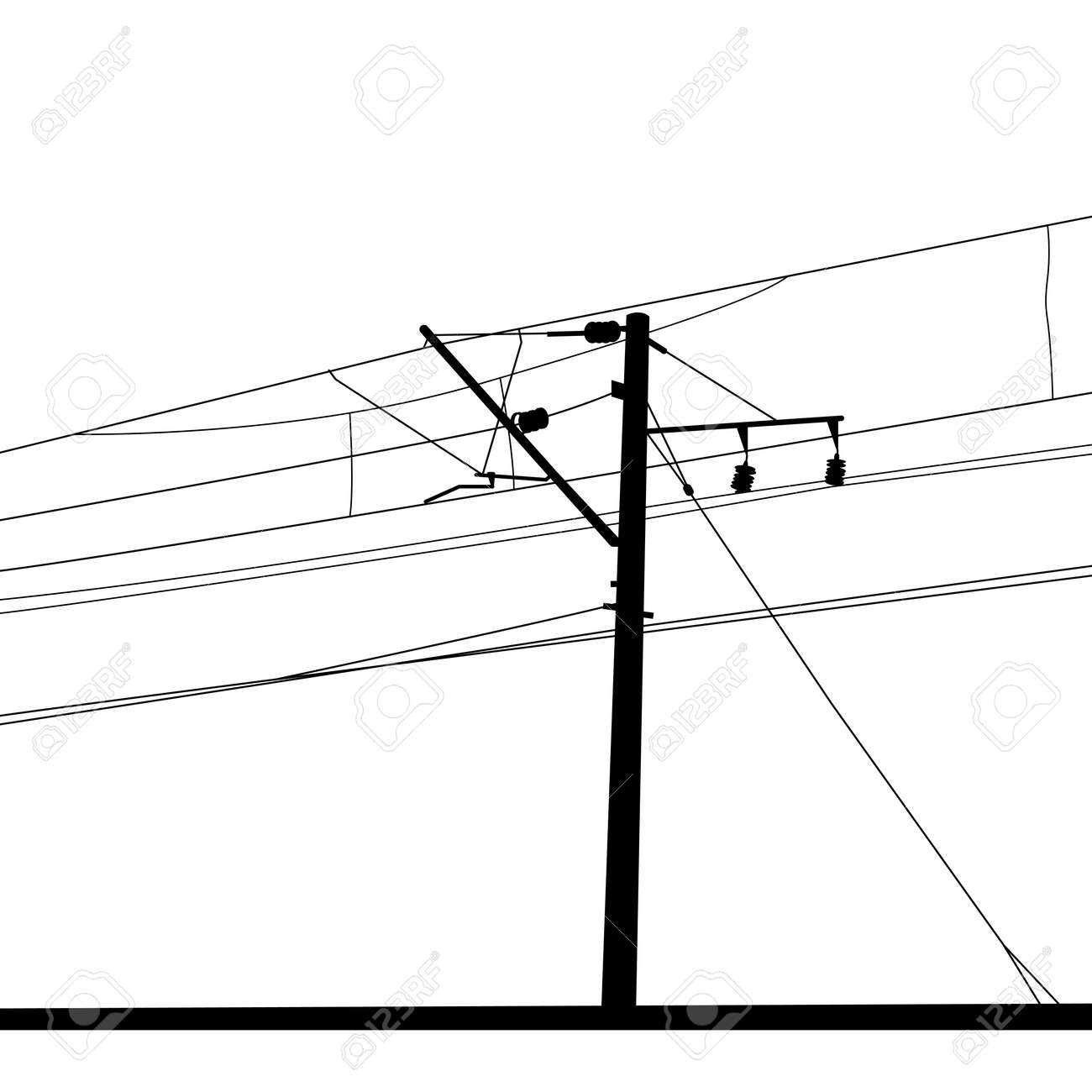 how to connect a wire how to connect a wire how to connect 20671745 Railroad overhead lines Contact wire Vector illustration Stock Vector how to connect a wire how to connect a wire how to connect,Wiring Phone Lines