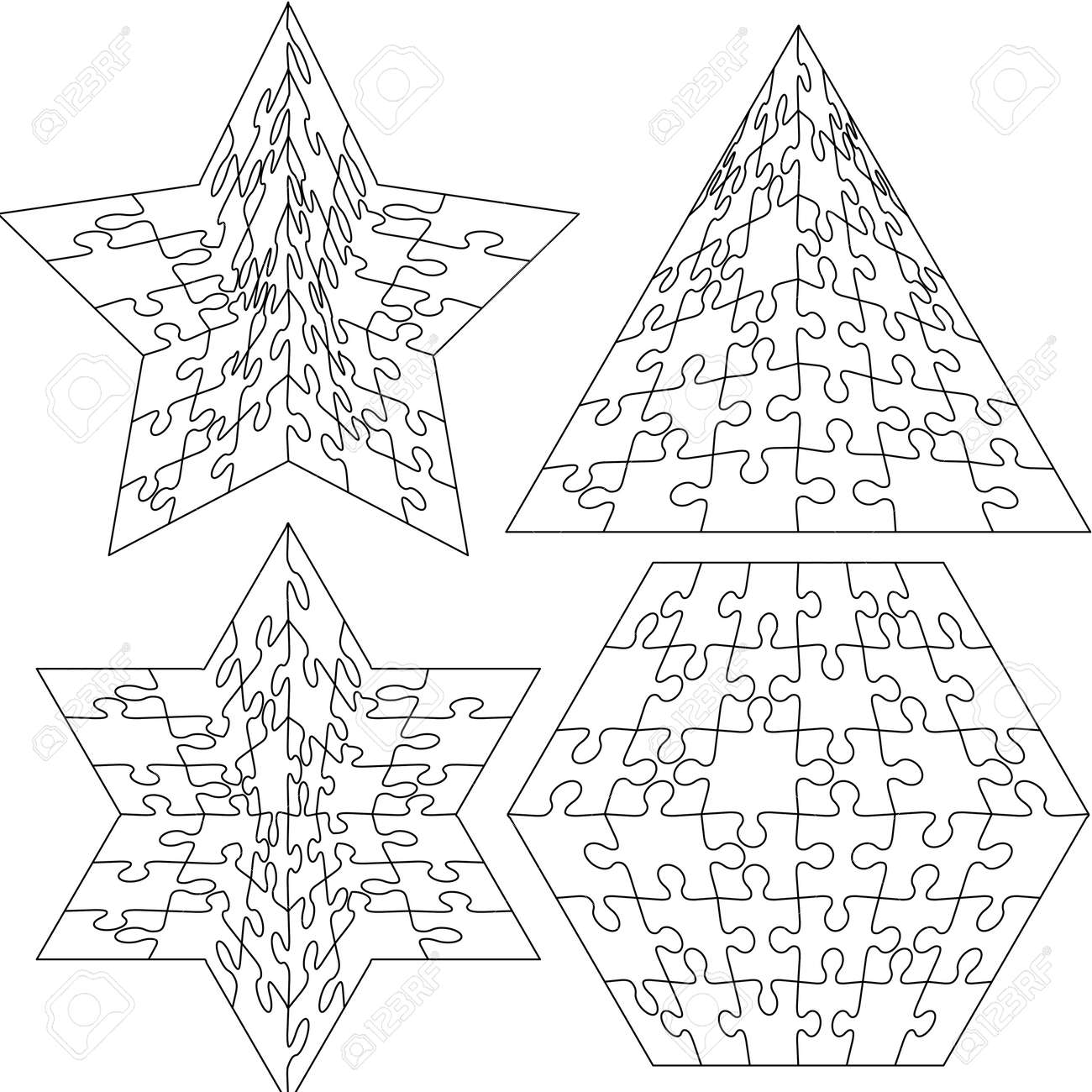 rompecabezas de formas geometricas