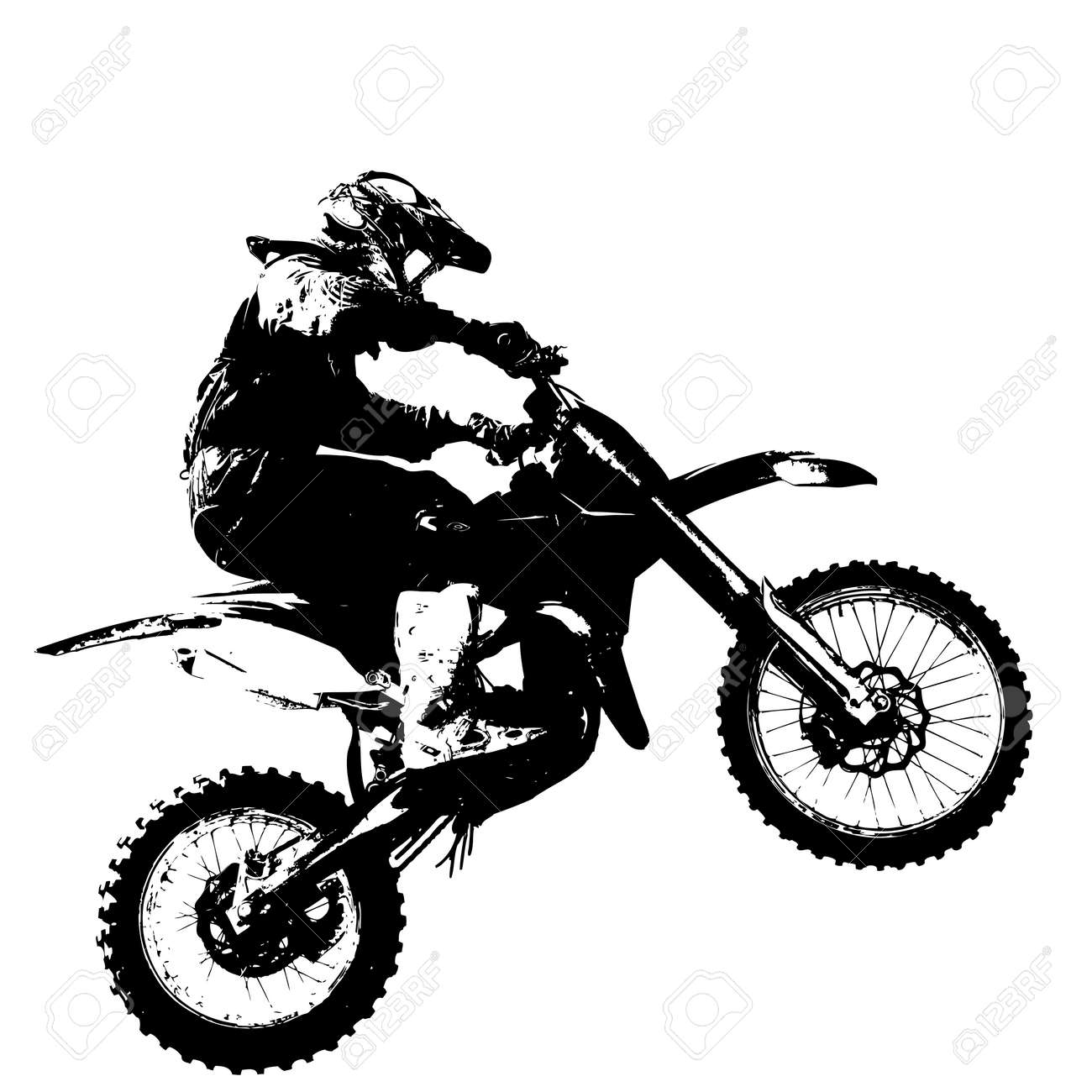 rider participates motocross championship vector illustration