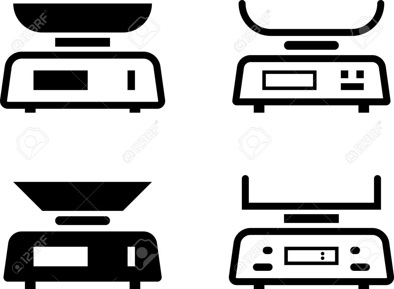 Kitchen Weight Scale Icon Digital Vector Art Illustration Royalty Free Cliparts Vectors And Stock Illustration Image 97304977