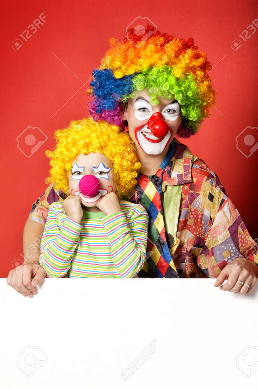 Big And Little Funny Clowns Photo Stock Photo Picture And Royalty