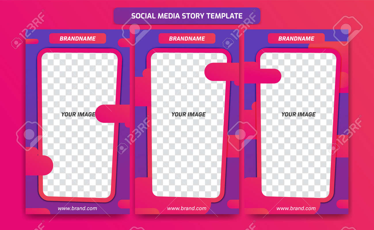 abstract trendy modern social media story frame template design story frame template