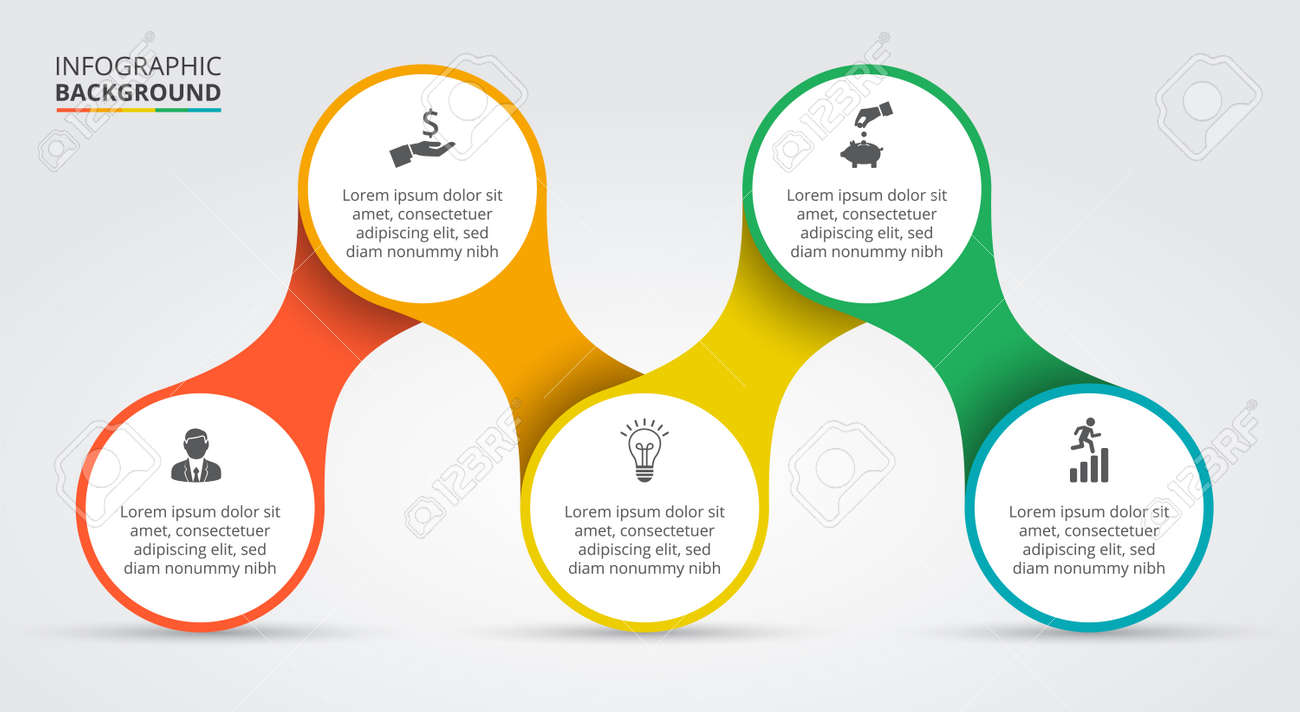 Vector Element Fur Infografik Vorlage Fur Bild Grafik Prasentation Und Diagramm Business Konzept Mit 5 Moglichkeiten Teile Schritte Oder Verfahren Abstract Background Lizenzfrei Nutzbare Vektorgrafiken Clip Arts Illustrationen Image