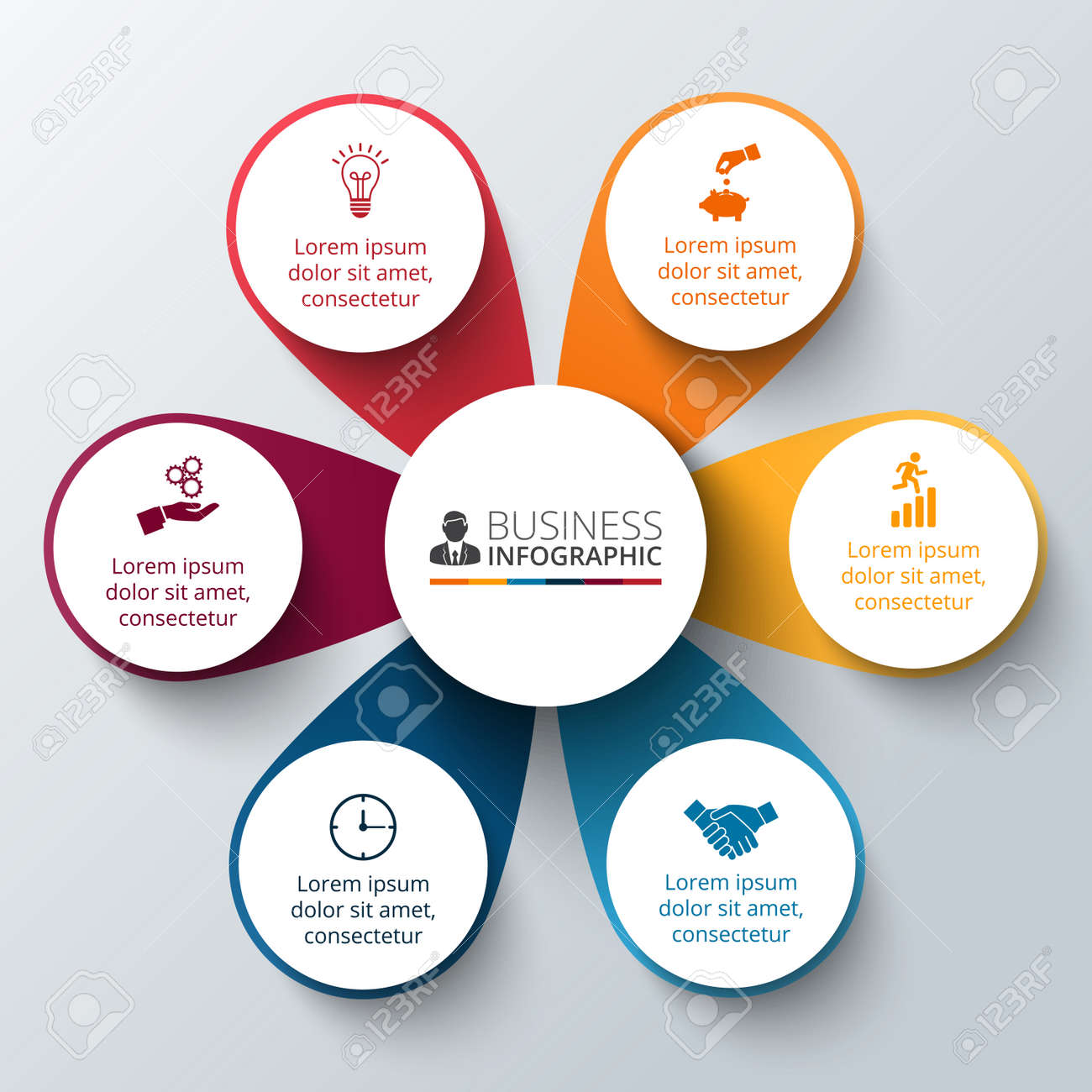 vector circle infographic template for cycle diagram graph cycle diagram template