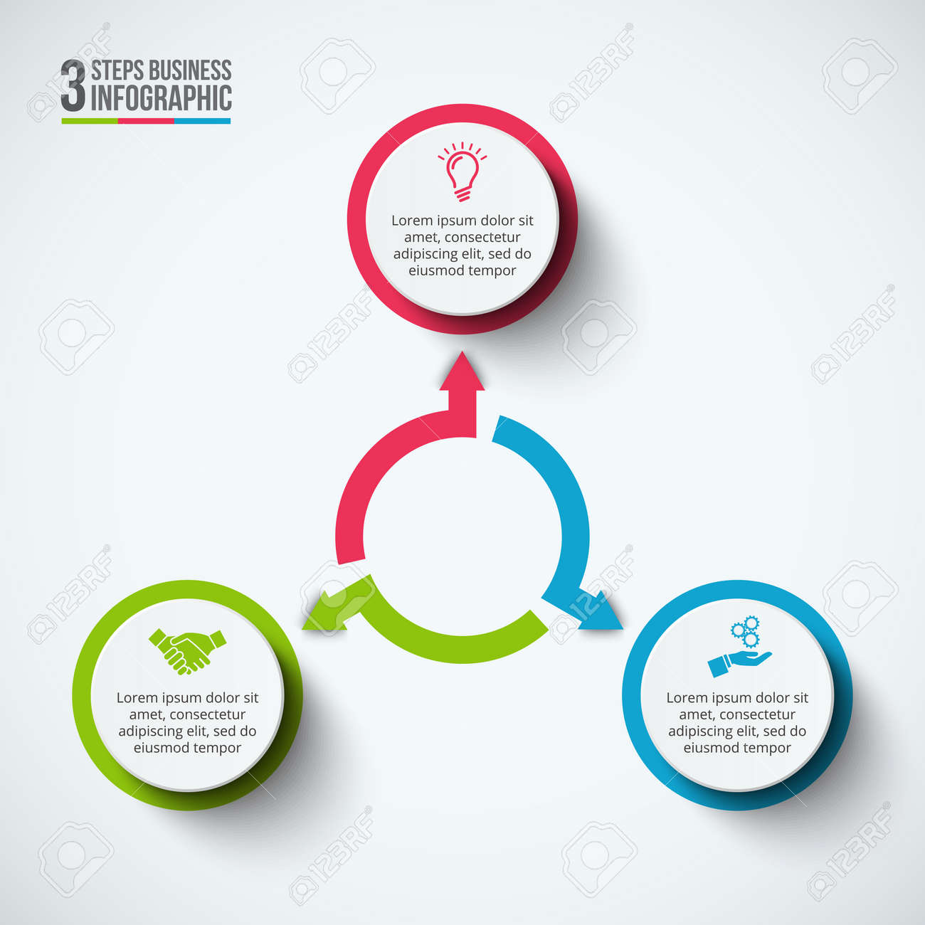 infographic design template business concept with 3 options
