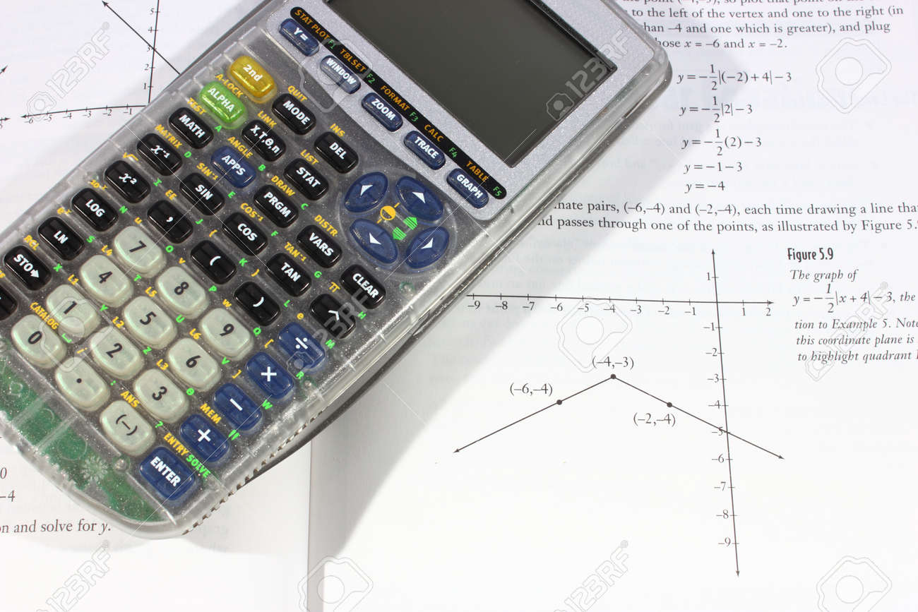 images Solving Equations By Graphing Calculator 123rf