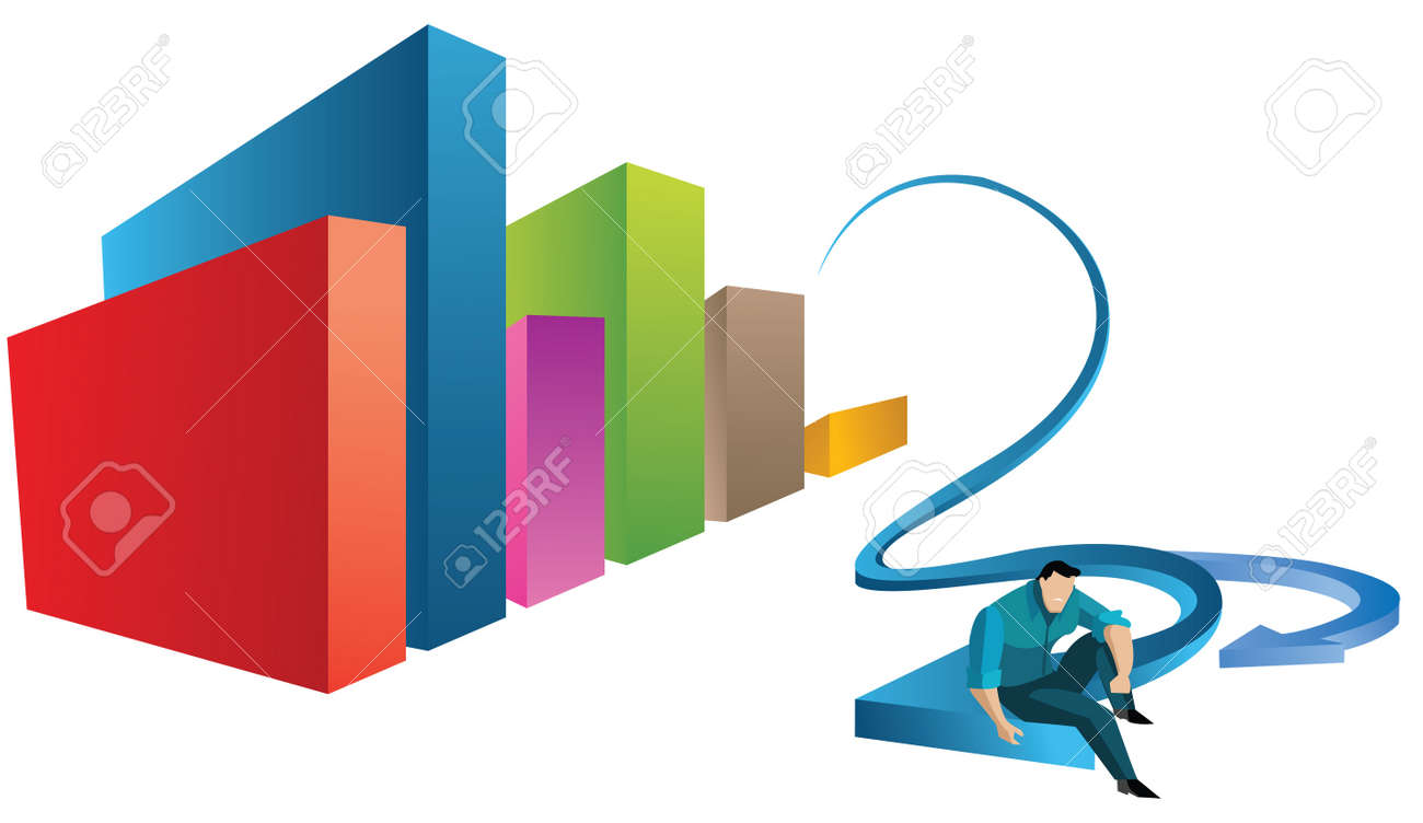 Businessmen Showing Ups And Downs Of Business Stock Photo Picture