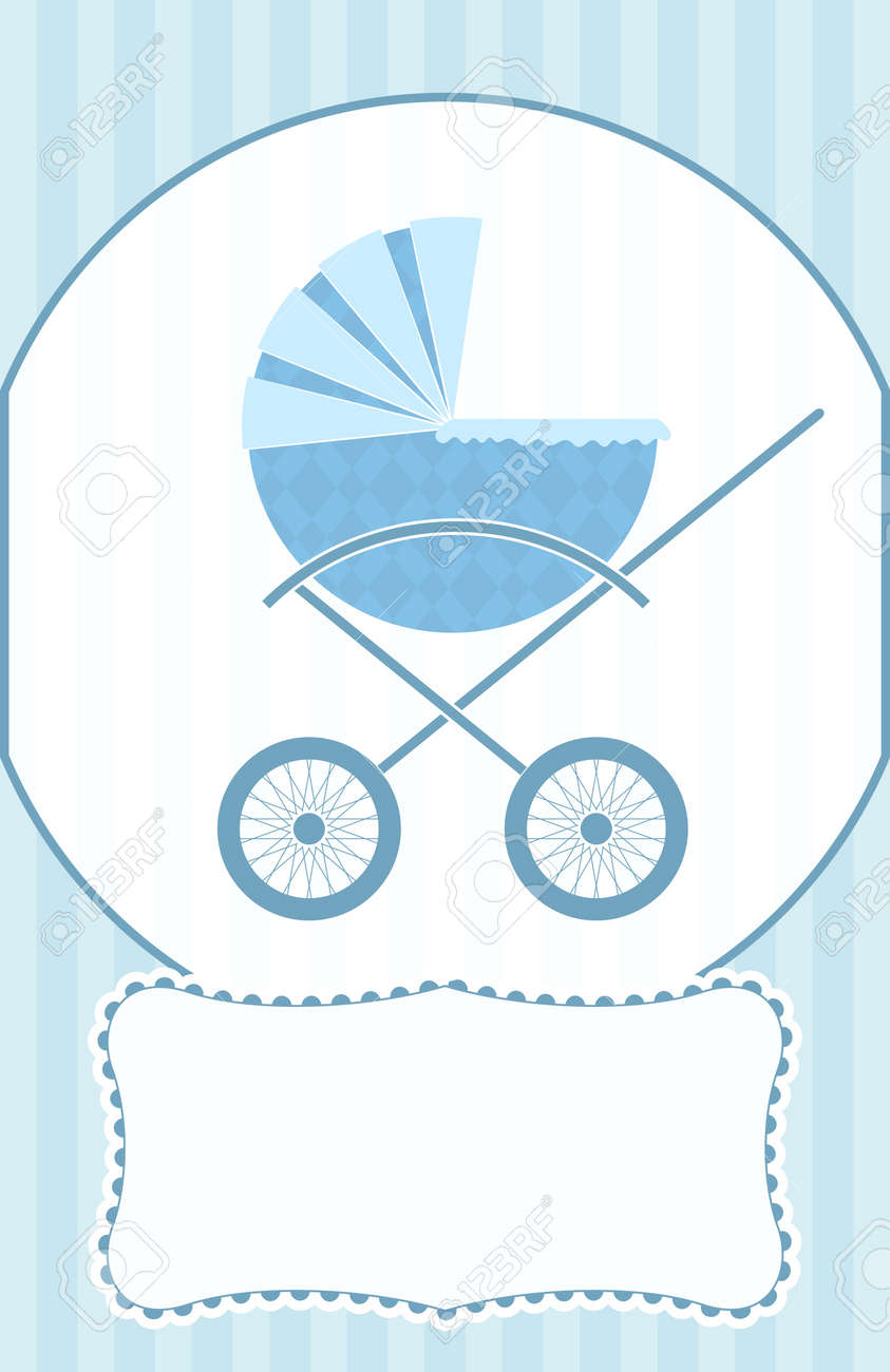 Cochecito para bebé. baby shower Ilustración del cochecito Cochecito para bebé. baby shower Ilustración del cochecito
