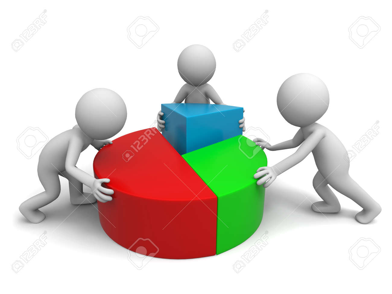 three men are put together the chart stock photo picture and