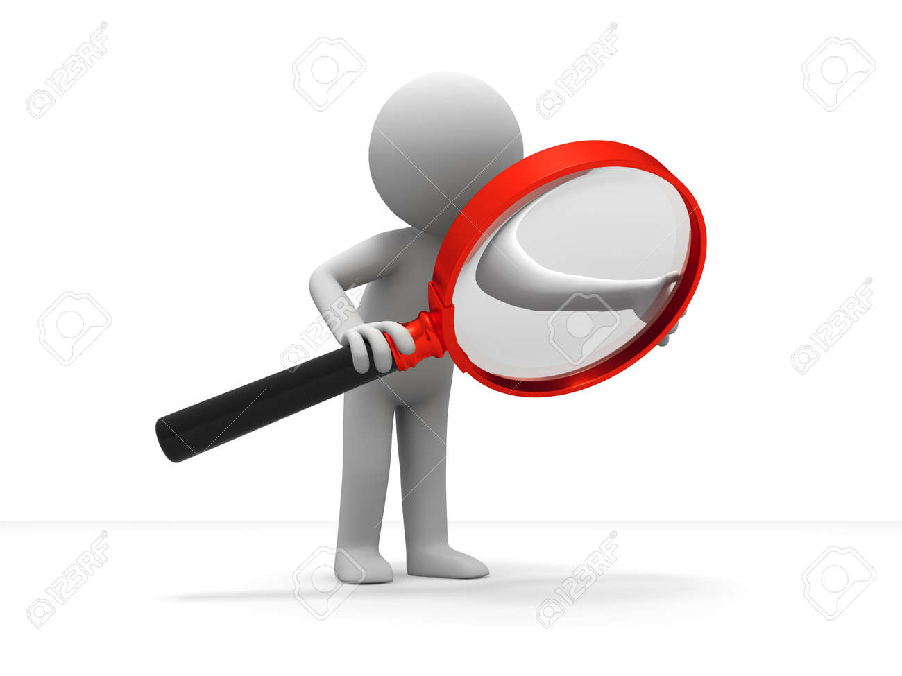 A Person Is Using The Magnifying Glass Stock Photo, Picture And Royalty Free Image. Image 15405016.
