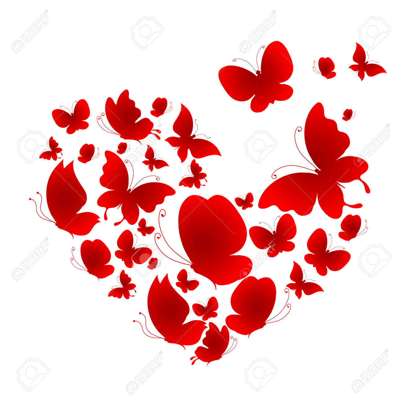 Love,butterfly Heart Stock Photo, Picture And Royalty Free Image ...