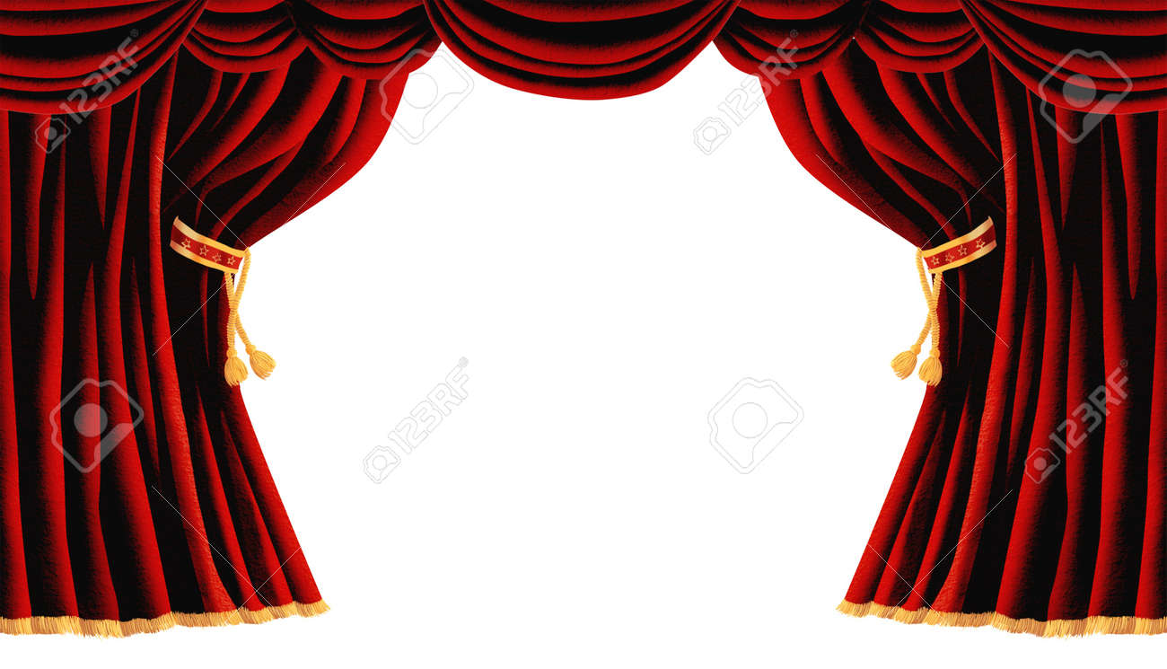 Geïsoleerde Rode Gedrapeerde Theater Gordijnen Series Royalty-Vrije ... Geïsoleerde Rode Gedrapeerde Theater Gordijnen Series Royalty-Vrije ...