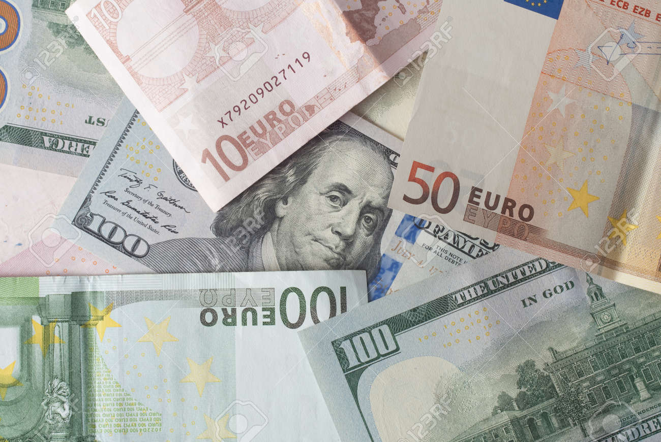 Stock P O Two Leading Hard Currencies Us Dollar And Euro Stock P O Two Leading Hard Currencies Us Dollar And Euro